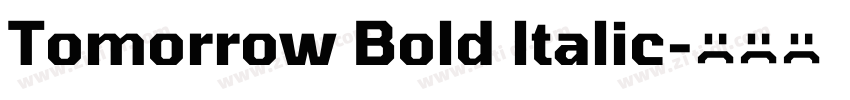 Tomorrow Bold ltalic字体转换
